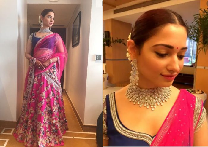 Tamanna bhatia jewellery in her brothers marriage