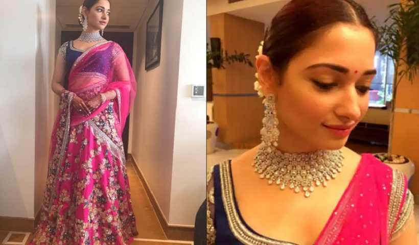 Tamanna bhatia jewellery in her brothers marriage