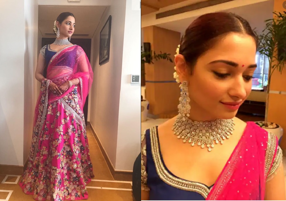 Tamanna bhatia jewellery in her brothers marriage