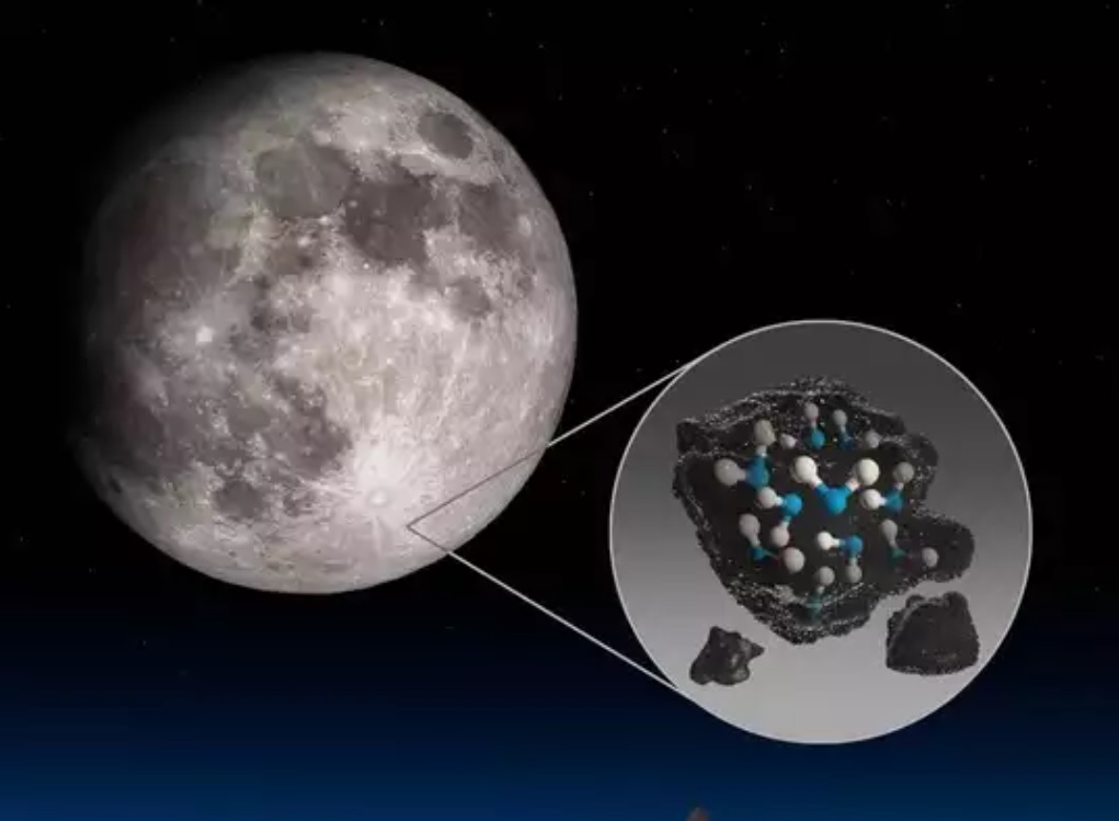 NASA has discovers water on surface of moon facing towards sun