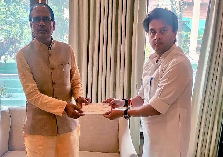 jyotiraditya scindia and shivraj singh chauhan meeting for cabinet expansion